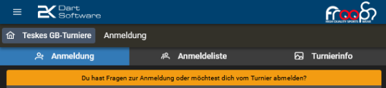 Doubleout Turnier-Anmeldereiter